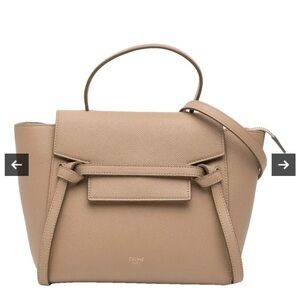Celine Beige Leather Satchel